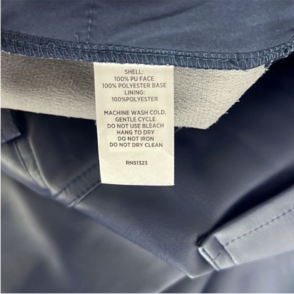 031 New Halogen® 5-Pocket Faux Leather Pants in Classic Blue Size 8 - Picture 5 of 11